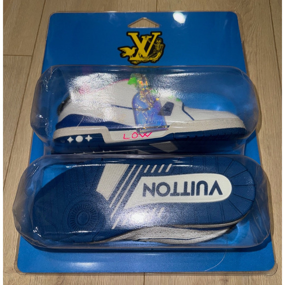 Louis Vuitton NYC Soho Pop Up Exclusive Blue White Trainer Sneaker UK 9 US 10 11 - Picture 6 of 16